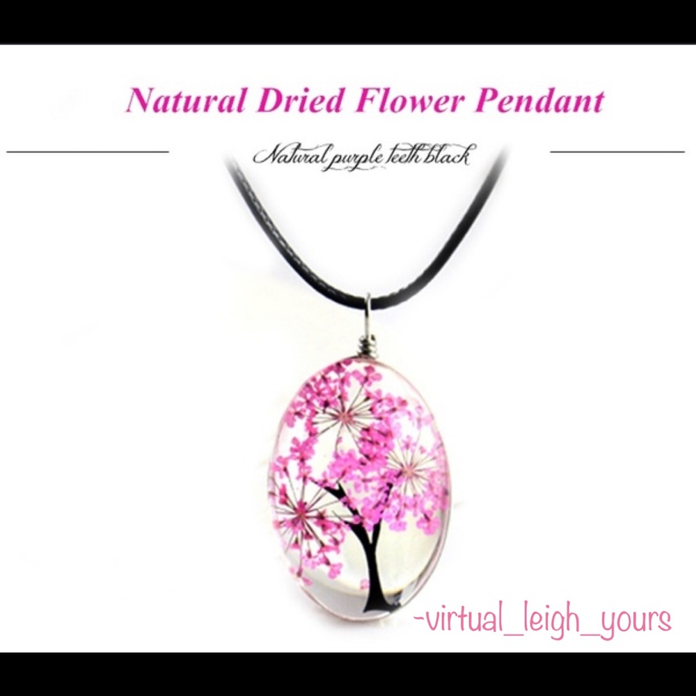 🌿Tree Of Life Oval Shaped Necklace Pink🌿